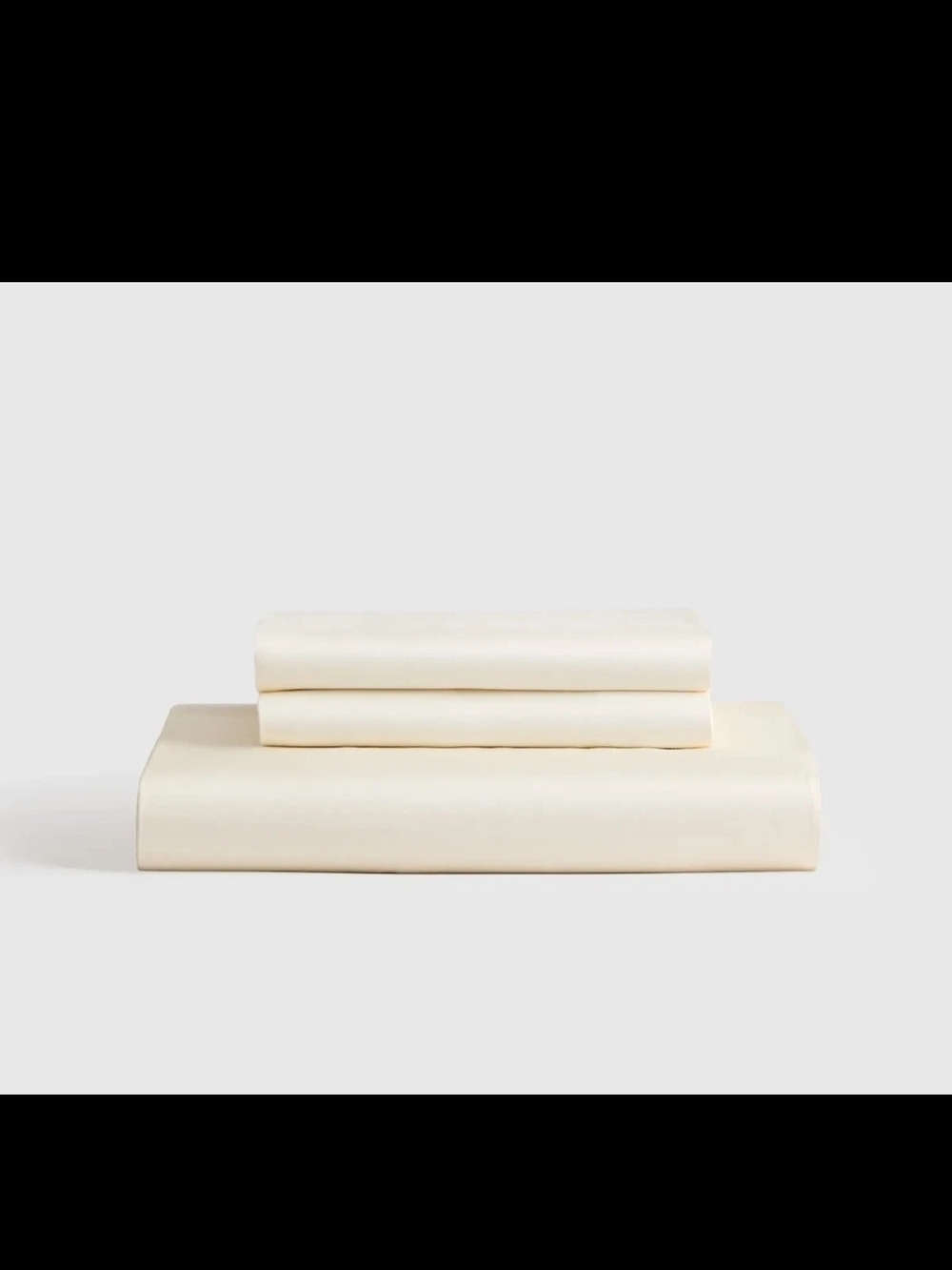 QUINCE Bamboo King Fitted Sheet Set 2 Pillow Cases, Ivory, NWOT